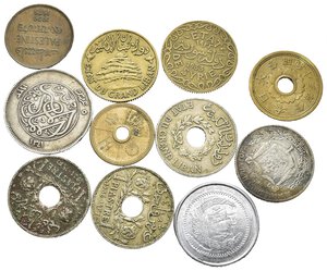 obverse: Monete mondiali. Lotto di 11 monete. Syria, Egitto, Libano, Palestina, Giappone, Montenegro, Afganistan. 