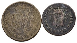 reverse: Regno Lombardo Veneto – Maria Teresa D’Asburgo (1740-1780) - ½ soldo 1777 MIR 441/1 (scritte grosse) – 1 Quattrino 1777 MIR 442/1 (Non Comune). Conservazione MB/BB 