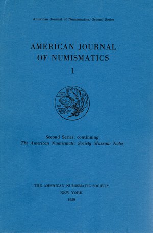 obverse: A.N.S. American Journal of Numismatics 1. New York, 1989. Contents. J.D. BING. Reattribution of the Myriandrus Alexanders: the case of issues. CHARLES HERSH. An unpublished coin of Philip II of Macedonia, from his first isuue of bronzes. M.PAZ GARCIA BELLIDO. Punic iconography on the roman Denarii of M. Plaetorius Cestianus. WILLIAM E.METCALF. Rome and Lugdunum again. FRED S.KLEINER. Galba and the sullan capitolium. MARY E.HOSKINS WALBANK. Marsyas at corinth. EVAN HALEY. The roman bronze coinage in britain and monetary history from A.D. 293 to 350. JAMSHEED K.CHOKSY. A sasanian monarch, his queen, crown prince and dieties: the coinage of Wahram II. STUART D.SEARS. A Pahlavi imitation of the experimental and reformed coinage Umayyads. MICHAEL BONNER. The mint of Harunabad and al-Haruniyya 168-171 H. MICHAEL HODDER. New Jersey Reverse J. a biennial die. Pp. 237, tavv. 17. Rilegatura  editoriale ottimo stato