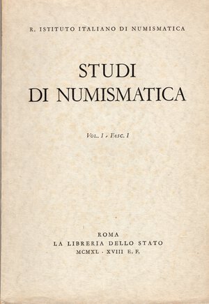 obverse: AA. - VV. -  Studi di Numismatica. Vol.I fasc. I. Roma, 1940. pp. 98,  tavv. 9 + illustrazioni nel testo. rilegatura editoriale, buono stato molto raro e importante. contiene l importantissimo lavoro della Cesano sulle monete del Museo di Siracusa. zecche descritte e illustrate Siracusa, zecche minori, monete siculo-puniche, Lipara, Melita, Gaulos, Cossura ect. + 2 articoli  sopra i medaglioni aurei di Teodosio e Libio Severo. il tutto illustrato in splendide tavole. Ruotolo, 290