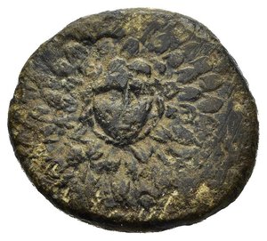 obverse: PAFLAGONIA. SINOPE. Periodo di Mitridate VI (85-65 a.C.). Bronzo. AE (6,14 g). D/ Egida; R/ Vittoria incedente a destra, regge corona e ramo di palma, AMI-ΣOY. HGC 7, 419. BB. nr.reg.593/24