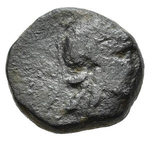 obverse: PERGAMO. FILETERO (282-263 a.C.). Bronzo. AE (3,50 g). D/ testa elmata di Atena a destra; R/ ΦΙΛΕΤΑΙΡΟΥ serpente attorcigliato a destra. SNG Parigi 1658-1660. qBB nr.reg.593/24