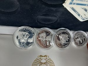 reverse: RUSSIA - URSS - SET 1991 RARO , Il set comprende 150 Rubli platino, 25 rubli palladio, 2 pezzi da 3 Rubli in argento, confezione originale