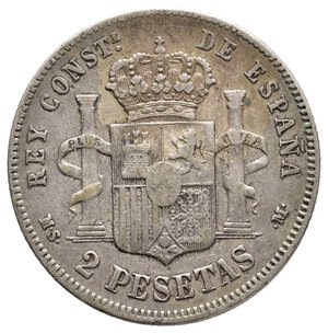 obverse: SPAGNA - 2 Pesetas argento 1883