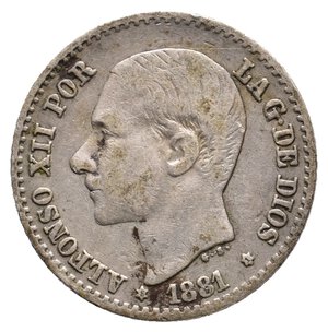 obverse: SPAGNA - 50 centimos argento 1881