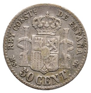 reverse: SPAGNA - 50 centimos argento 1881
