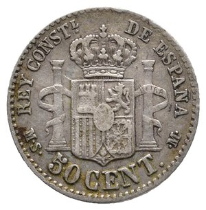 reverse: SPAGNA - 50 centimos argento 1885