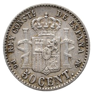 reverse: SPAGNA - 50 centimos argento 1892
