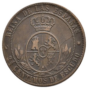 obverse: SPAGNA - 2,5 centimos de escudo 1868