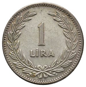 obverse: TURCHIA - 1 Lira argento 1947