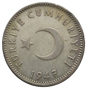 reverse: TURCHIA - 1 Lira argento 1947