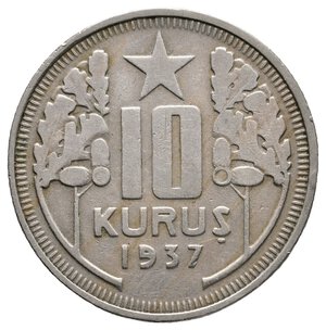 obverse: TURCHIA - 10 Kurush 1937