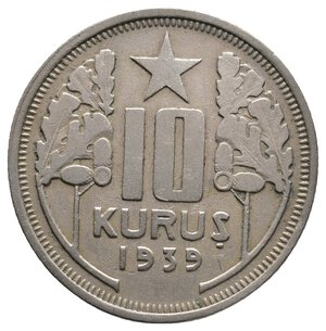 obverse: TURCHIA - 10 Kurush 1939