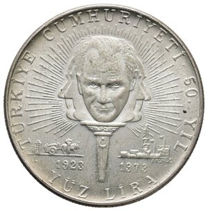 obverse: TURCHIA - 50 Lira argento 1973