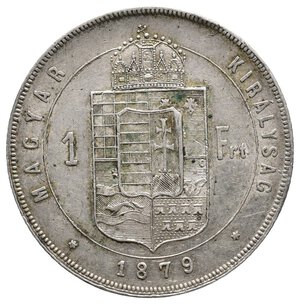obverse: UNGHERIA - Franz Joseph - 1 Forint argento 1879
