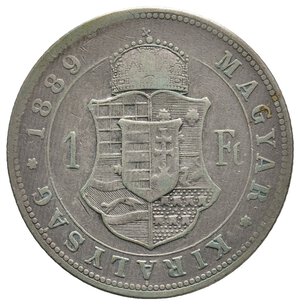 obverse: UNGHERIA - Franz Joseph - 1 Forint argento 1879