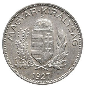 reverse: UNGHERIA - 1 Pengo argento 1927 alta conservazione