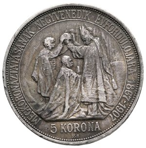 obverse: UNGHERIA - Franz Joseph - 5 Korona argento 1907 RARA