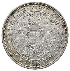 reverse: UNGHERIA - 2 Pengo argenti 1938