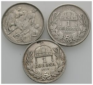 obverse: UNGHERIA - Franz Joseph - Lotto argento