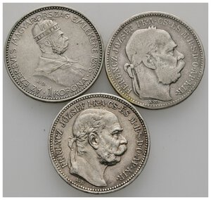 reverse: UNGHERIA - Franz Joseph - Lotto argento
