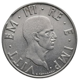 reverse: REGNO D ITALIA - 2 Lire impero 1939 tondello tranciato