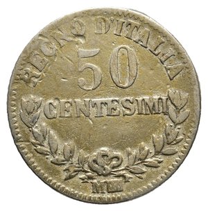 obverse: FALSO EPOCA - Regno d Italia  - 50 Centesimi 1863 M