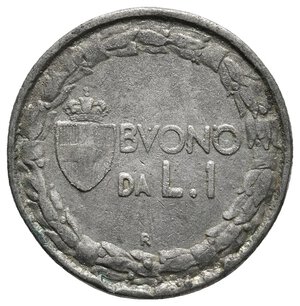 reverse: FALSO EPOCA - Regno d Italia  - Buono 1 lira 1924