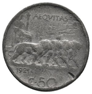 obverse: FALSO EPOCA - Regno d Italia  - 50 centesimi Leoni 1921 RARO