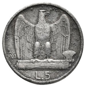 obverse: FALSO EPOCA - Regno d Italia  - 5 Lire Aquilino 1927