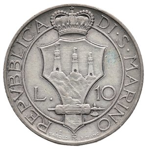 reverse: SAN MARINO - 10 Lire argento 1932
