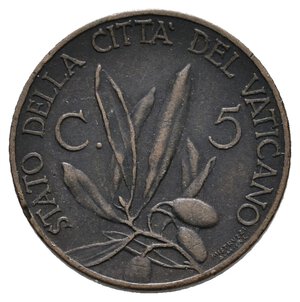 reverse: VATICANO - Pio XI - 5 Centesimi 1931