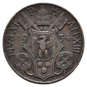 obverse: VATICANO - Pio XI - 5 Centesimi 1934