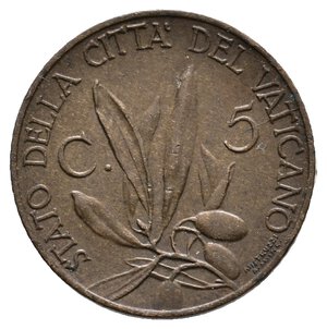 reverse: VATICANO - Pio XI - 5 Centesimi 1935