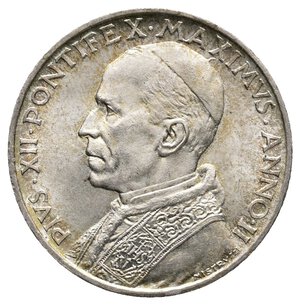 reverse: VATICANO - Pio XII - 5 Lire argento 1940 FDC