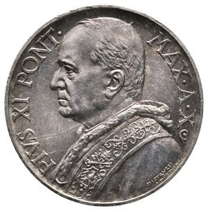 reverse: VATICANO - Pio XI - 10 Lire argento 1931 FDC