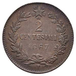 obverse: Regno d Italia - Vittorio Emanuele II - 2 Centesimi 1867 T RARA