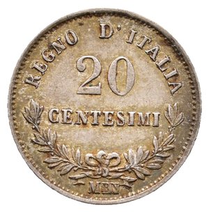 obverse: Regno d Italia - Vittorio Emanuele II - 20 Centesimi  argento 1863 M