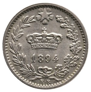 obverse: Regno d Italia - Umberto I - 20 Centesimi 1894 KB  SPL+