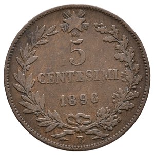 obverse: Regno d Italia - Umberto I - 5 Centesimi 1896 RARA