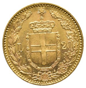 reverse: Regno d Italia - Umberto I - 20 Lire oro 1893