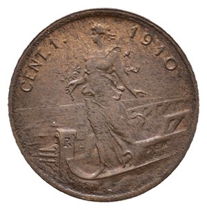 obverse: Regno d Italia - Vittorio Emanuele III - 1 Centesimo Prora 1910