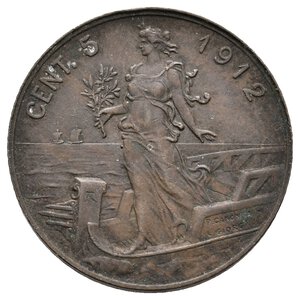 obverse: Regno d Italia - Vittorio Emanuele III - 5 Centesimi Prora 1912