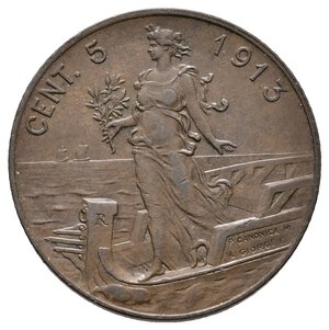 obverse: Regno d Italia - Vittorio Emanuele III - 5 Centesimi Prora 1913