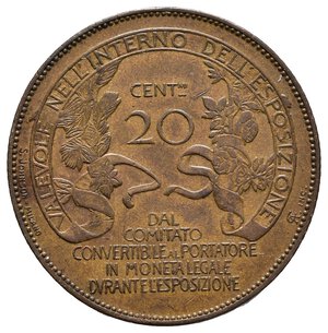 reverse: Regno d Italia - Vittorio Emanuele III - 20 Centesimi 1906 Expo di Milano 