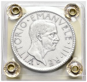 reverse: Regno d Italia - Vittorio Emanuele III - 20 Lire Littore 1928  Periziata senza conservazione (BB)