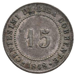 obverse: GOVERNO PROVVISORIO VENEZIA - 15 Centesimo 1848