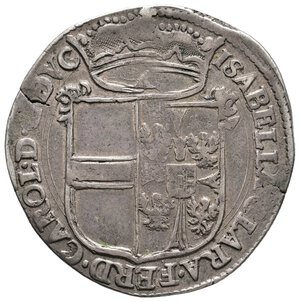 obverse: MANTOVA - Isabella Clara Gonzaga , reggenza per il figlio Ferdinando Carlo (1665-69) Scudo con Croce Trilobata 1666