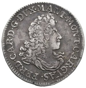 reverse: MANTOVA - Ferdinando Carlo Gonzaga - Mezzo scudo 1702 Trofeo d armi RRR