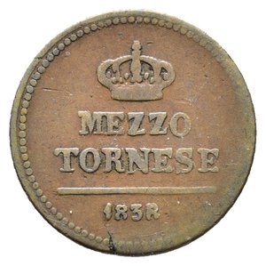 obverse: NAPOLI - Ferdinando II - Mezzo Tornese 1858